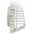 Deflecto Easy Clean Louvered Dryer Hood with Bird Guard, 4” Hood, White