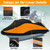 Tokept Trailerable Jet Ski Cover, 300D Heavy Duty Waterproof PWC Cover with Reflective Strip Vents, Fits Seadoo, Yamaha, GTX, Kawasaki, Honda, Polaris 1 Seater 96" to 102" L（Black&Orange）
