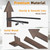 HYDERMUS Cowboy Hat Rack Wall Mount, Solid Wood Arrow Design 6 Pieces, Cowboy Hat Holder, Western Decor, Hat Organizer Storage, Hat Hanger Hook for Entryway Closet, Walnut