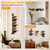 HYDERMUS Cowboy Hat Rack Wall Mount, Solid Wood Arrow Design 6 Pieces, Cowboy Hat Holder, Western Decor, Hat Organizer Storage, Hat Hanger Hook for Entryway Closet, Walnut