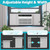 Chiligent Window AC Side Panel with Frame, Adjustable Air Conditioner Side Panels for Window Units of 5,000~14,000 Btu, Extra Wide Window Air Conditioner Side Panels Kit, Pack of 2