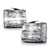 CHEDA LED DRL STRIP Headlights Compatible with 2007-2013 Chevy Silverado 1500 2500 3500 & HD (Clear lens Chrome Housing Clear Reflector) Headlamp Assembly Faros Conjunto De Faros