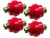 LBY 4pcs Busbar Insulator, SM-30 Polyester Standoff Insulators with Screw(M8), High-Strength Busbar Insulator Supporter, Resin(Red)