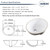 KDKSC Small Undermount Bathroom Sink 15.4"x13.2" Oval Undermount Sink White Ceramic Bathroom Sinks Under Counter Sinks with Overflow