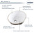 KDKSC Small Undermount Bathroom Sink 15.4"x13.2" Oval Undermount Sink White Ceramic Bathroom Sinks Under Counter Sinks with Overflow