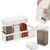 ZOOFOX 12 Pieces Spice Shaker Jars, Plastic Seasoning Shaker Box Set with Lid, Transparent Barbecue Storage Containers Spice Racks Kitchen Supplies