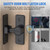 MeBantoo 90 Degree Flip Barn Door Lock, Heavy Duty Sliding Gate Latches Locks for Garden, Bathroom, Garage, Sliding Doors (1 Pack Matte Black)