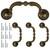 Kyuionty 4 Pack Bail Pull Handles, 3.5 Inch Hole Center Antique Drop Drawer Pull Swing Cabinet Dresser Handles, Antique Bronze(Total Length: 4.72 inch)