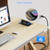Pop Up Outlet for Countertop with 20W USB C, Pop up Power Outlet with 15W Wireless Charging, 2 AC Outlets and 18W USB A Ports, Recessed Power Strip with 6FT Cords for Office, Conference, Bedroom,Black