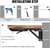 AUTOHJ Folding Shelf Brackets - 16 Inch 4 Pcs Heavy Duty Metal Collapsible Shelf Bracket, DIY Wall Mounted Shelf Bracket Space Saving for Table Work Bench (with Screws)
