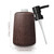 Asashizen Handmade Dark Brown Wood Soap Dispenser, Plastic Pump, Elegant Bathroom Decoration, Refillable Lotion Pump, Shower Bottle, Non-Slip Floor, Durable and Stylish