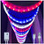 Russell Decor 30ft Red White Blue LED Rope Lights with Patriotic Lights with 4-Level Dimmable Controller Outdoor for Patriotic 4th of July Memorial Day Decor Patio Deck Flexible Lights