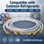 WISSCOOL 1/4" Refrigerant Charging Hoses 60” (5FT), HVAC Hoses Standard 1/4" Flare Fittings for R134A, R22,R410A, R502, R12 Common Refrigerants Clear Pipes Set of 3