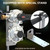 2-Stage Auto Changeover LP Propane Gas Regulator with 48''Stainless Braided Regulator Hose Assemblies and Two 18"RV Pigtail Propane Hoses with Gauge Dual Propane Tank Regulator for RVs, Trailers,Campe
