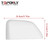 1 Pair Tow Mirror Cover Cap | For 2017-2024 Ford Super Duty F250 F350 F450 F550 Truck Accessories Replacement | Driver&Passenger Side Exterior Plastic Top Half Door Mirror Caps (Pearl White)