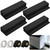 moonoom 4 Pack Air Conditioner Foam Block, Window AC Side Foam Block Kit with Foam Strip and Tape, Insulated Foam Panel for U-Shaped AC Units Prevent Air Leakage Summer Winter (Black)