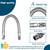Industrial-Grade Stainless Steel 3/4" Compressor Jumper Hose, 3/4" NPT male，20" Length，750°F，450 PSI，Both Sides Fittings Rotate Freely