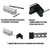 16 Pcs 2" x 2" (50mm x 50mm) L Shaped Rubber Angle Iron Caps, Furniture Angle Iron Foot Pads Furniture Rubber Leg Covers, Black