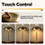 Portable LED Mushroom Table Lamp, Cordless Gold Table Lamp with 3 Color Stepless Dimming, Touch Control, Adjustable Height, Touch Lamp for Nightstand, Bedroom, Coffee Table, Bar, Restaurant, Wedding