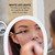 OVENTE 9'' Rechargeable Lighted Wall Mount Makeup Mirror for Bathroom with Mini Magnetic 10X Magnifying Mirror, Touch Screen Dimmable LED Lights, Flexible Gooseneck and Suction Mounting, White MOW22W