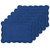 6 PC Quilted Placemats, 18"X13"Extra Large Cotton Placemats Set of 6, 100% Cotton Fabric Washable Cloth Table Mats for Kitchen & Dining Table - Soft &Easy Clean(Sapphire Blue, Rectangular)