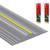 ToLanbbt 20Ft/6M Universal Garage Threshold Seal Strip with 300ml Black Adhesives, Garage Door Bottom Weatherproof Strip Rubber DIY Weather Stripping Replacement (Grey+Yellow)