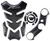 REVSOSTAR Real Carbon Fibre Gas Cap, Triple Tree Front End Upper, Top Clamp Decal Stickers, Tank Pad, Tank Protector for R6, 4 Pcs Per Set(Grey)