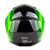 Typhoon TH158 Adult Modular Motorcycle Helmet DOT Dual Visor Full Face Flip-up - Green Large