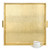HofferRuffer Elegant Decorative Serving Tray, 20"x20" Square Faux Leather Ottoman Tray with Gold Hardware Handles, Coffee Table Serve Tea, Coffee or Breakfast (Gold, Square-20 inch)