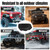 Hovom Winch Cover, Heavy Duty 600D Oxford Waterproof Winch Cover, 22"×9.5"×7.1" Protective Covers for 8500-17500 lbs Electric Winches, Exterior Accessories for Car SUV Truck ATV Boat Trailer