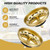 Retisee 2 Pcs Kitchen Sink Stopper Strainer Stainless Steel Drain Strainers for Universal 3-1/2 Inch Kitchen Sink Drain Replacement(Gold)
