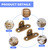 6PCS Brass Corner Braces 90 Degree Right Angle Brackets with Screws for Furniture Shelves Wall Mounting Decorative Support Bronze T Shape