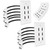 MXTECHNIC Single Port 4K HDMI Wall Plate Outlet Cover with 6 Inch Female to Female High Speed HDMI Pigtail Cable for Video Game Systems,TV Boxes(6-Port 2Pack)