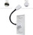 MXTECHNIC Single Port 4K HDMI Wall Plate Outlet Cover with 6 Inch Female to Female High Speed HDMI Pigtail Cable for Video Game Systems,TV Boxes(6-Port 2Pack)