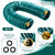 Pangda 100 Ft x 3/8'' Coil Garden Hose EVA Recoil Garden Self Coiling Expanding Water Hose with 6 Function Spray Nozzle Universal 3/4'' Brass Connector Fitting for Outdoor Yard(Green)
