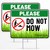 2PC Do Not Mow Sign with Stake, 12 Inches by 9 Inches - Corrugated Plastic - No Mow May Yard Sign for Lawn