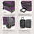 U.S. Traveler Rio Lightweight Softside Rolling Carry-on Suitcase, 2-Wheel Set, Purple