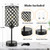 GyroVu Touch Control Table Lamp, Black Crystal Table Lamps Set of 2 with 2 USB Charging Ports, Dimmable Bedside Nightstand Lamps for Living Room, Bedroom, Guest Room, Bulbs Included