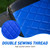 NOKINS Golf Cart Diamond Seat Covers Kit, Fit for Yamaha Drive/Drive 2 OEM Standard Front Seat Cushion, Golf Cart Vinyl Seat Cover, No Nails Required (Blue and Black)