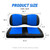 NOKINS Golf Cart Diamond Seat Covers Kit, Fit for Yamaha Drive/Drive 2 OEM Standard Front Seat Cushion, Golf Cart Vinyl Seat Cover, No Nails Required (Blue and Black)