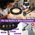 12X Magnifying Glass with Light and Stand, 5 Color Modes 10 Stepless Dimmable, Real Glass 84 LED Lighted Magnifying Glass with Swing Arm, Magnifying Lamp for Crafts Reading Painting Sewing Close Work
