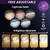 12X Magnifying Glass with Light and Stand, 5 Color Modes 10 Stepless Dimmable, Real Glass 84 LED Lighted Magnifying Glass with Swing Arm, Magnifying Lamp for Crafts Reading Painting Sewing Close Work