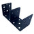 4 PCS Heavy Duty Steel Half Post Base Fit 4x4 Post Anchor Connector, Mounting Joist Hanger Brackets for Wood Posts Support, Thickness 3mm,Black