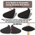 Pirateant 24 Inch Metal Squirrel Baffle,Adjustable Opening Size, for Up to 4x4 Wide Wooden Post,Squirrel Baffle for Bird Feeders Without Removing Bird Feeder Poles Or Shepherd's Hooks.Deep Black 1Pack