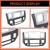 ECOTRIC Stereo Radio Double Din Dash Install Bezel Kit Compatible with 2006-2009 Dodge Ram Truck Silver Slate Gray Replacement for GNT56215007