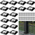 Tandefio 16 Pcs 4x4" Metal Post Skirt with Screw, Split Style Post Skirt Sleeves Base Cover, Porch Columns Wraps Glossy Black Base for Fence Stair Wood Hand and Stair Rails (Internal Size 3.5 x 3.5")