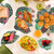 Gersoniel 90 Pcs Parchment Paper Leaves, 8.66 in Charcuterie Board Tropical Parchment Paper Leaves Cheese Decorative Parchment for Table Festival Tropical Party Serving