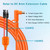 XRDS -RF Solar Connector to DC 8mm Extension Cable 30FT, 14/12AWG Heavy Duty Adapter Cord with DC 7909 & 8020 for Jackery Explorer 240/500/1000/1500/2000 Pro, Portable Power Station (Orange)