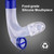 Focevi Adult Swim Snorkel, Blue, Silicone Mouthpiece, One-Way Purge Valve, Lightweight, Comfortable, Suitable for Freestyle, Backstroke, Butterfly, Breaststroke