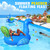 DeeprBetter Inflatable Peacock Pool Float, Gaint Funny Pool Floats Adults, Heavy Duty Pool Floaties Lounger, Large Animal Pool Floats Inflatable Ride-On Floaty for Swimming Pool Party Water Fun